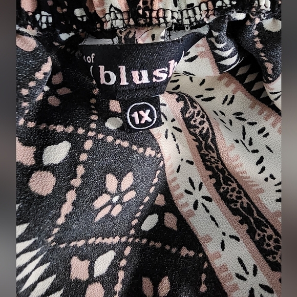 Hint of Blush Womens Tunic Floral Striped Top - Picture 3 of 7